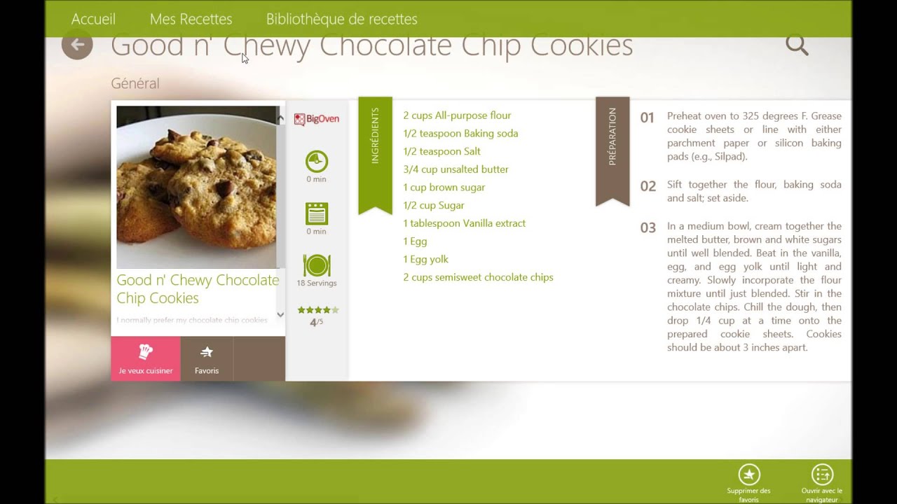 CookBook for Windows 8 v2.3 - FR