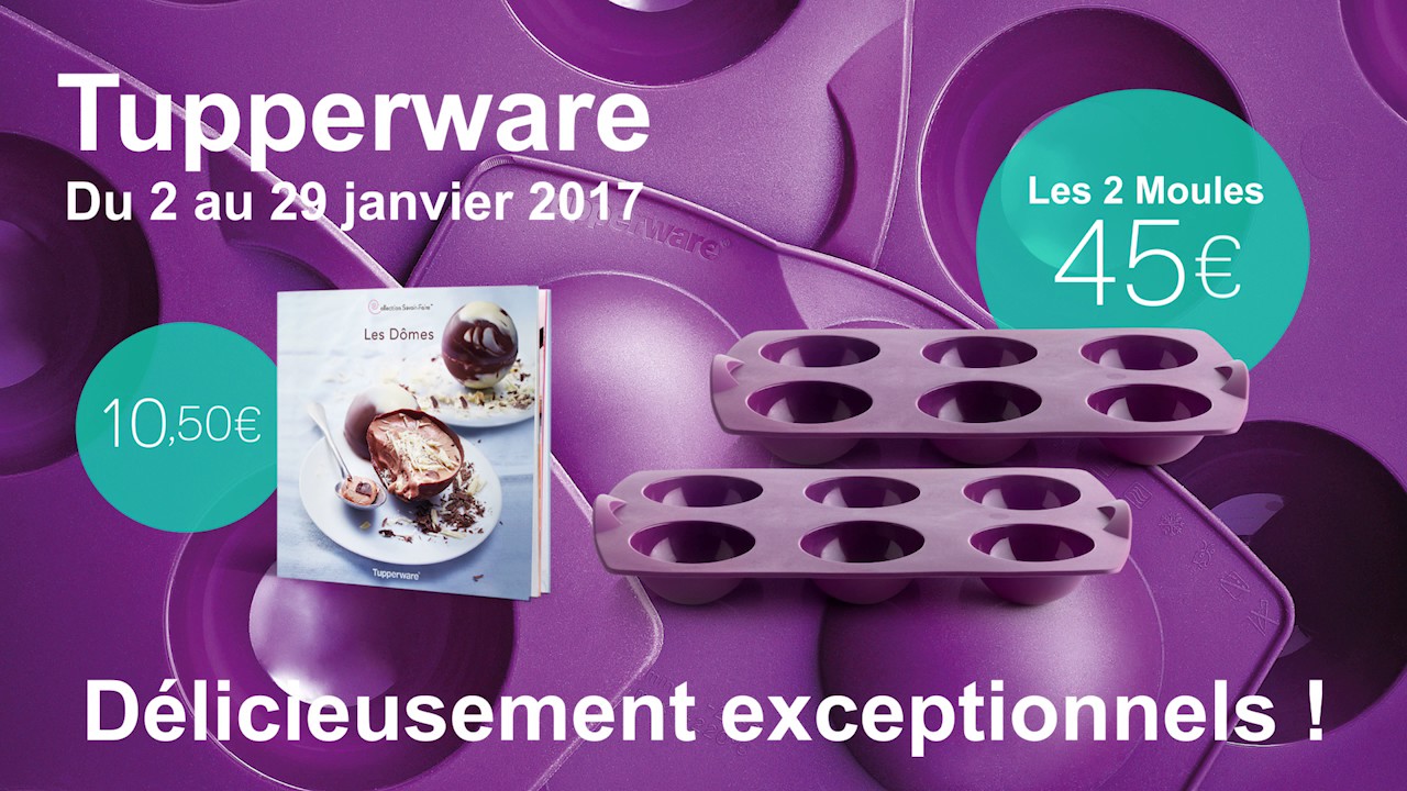 Tupperware - offre spéciale sur les Moules à dômes silicone